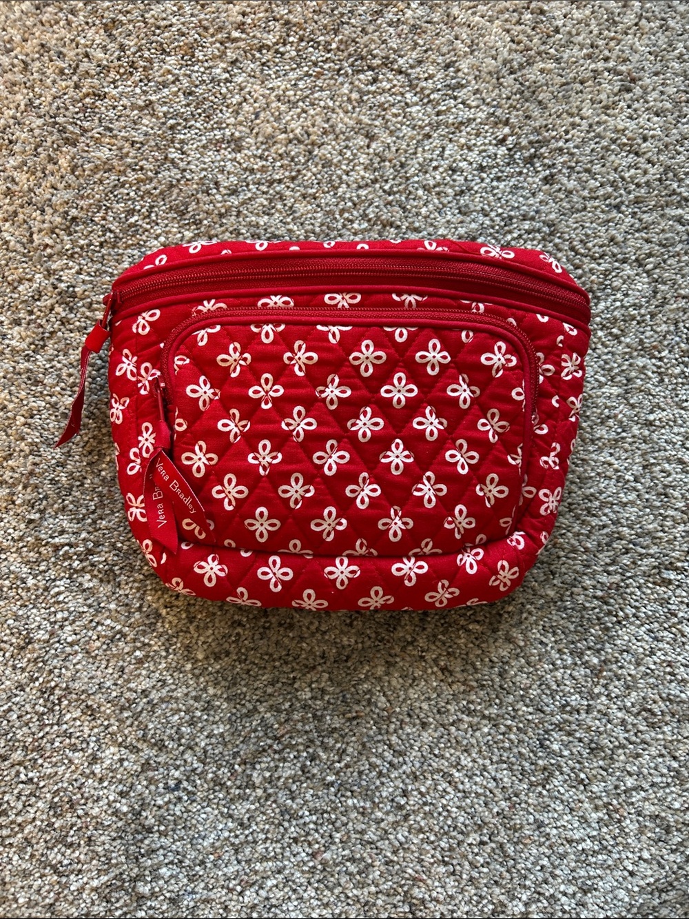Vera Bradley Red Quilted Floral Fanny Pack